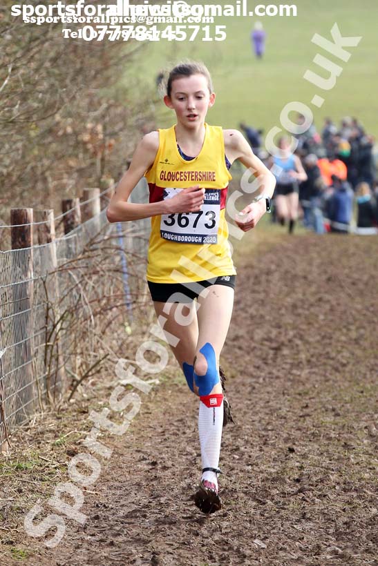Girls under-15s, 2020 British Athletics Inter Counties Cross Country Champs., Prestwold Hall, Loughborough. Photo: David T. Hewitson/Sports for All Pics